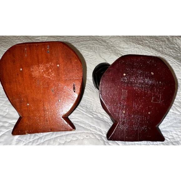 Vintage Wood Hand Carved Asian boot bookends - Picture 10 of 10
